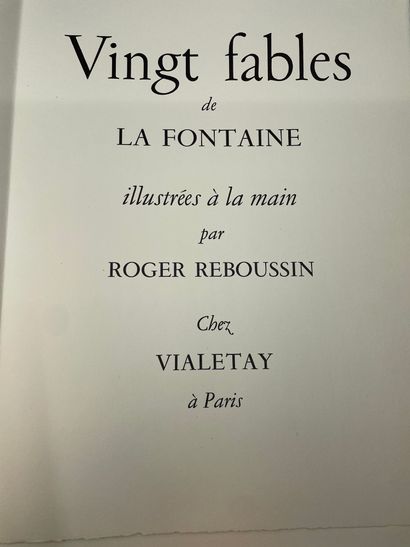 LA FONTAINE (Jean de). Vingt fables... Paris,...