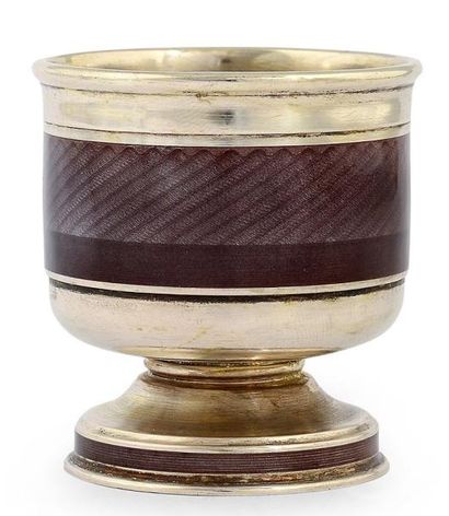 null Verre à vodka en vermeil. Par GRATCHEFF, Saint-Pétersbourg, 1908-1917. Bordé...