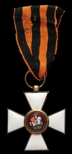 null Croix de l'Ordre de Saint-Georges, modèle de 3ème classe, en métal doré et émaux,...
