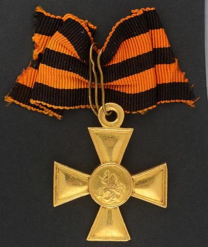 null Croix de Saint-Georges pour soldat, modèle de 1ère classe, en or, avec une partie...