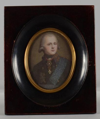 null Alexandre Ier, empereur de Russie. Portrait lithographique coloré, le représentant...