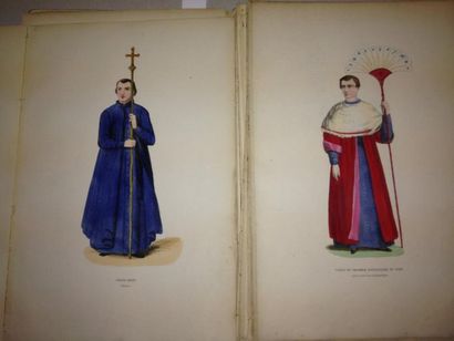 null [COSTUMES DU VATICAN], Album catholique, s.d, (vers 1840), ensemble de 30 gravures...