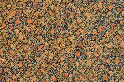 null Broderie, Perse, XVIIIe siècle, toile de lin brodée en plein soie polychrome...