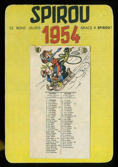 FRANQUIN SPIROU 1954. Le calendrier des 52 bons jeudis illustré par Franquin. Neuf...