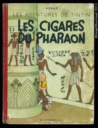 HERGÉ TINTIN NB 04. Les cigares du pharaon. Casterman 1942. 4ème plat A18. Dos rouge...