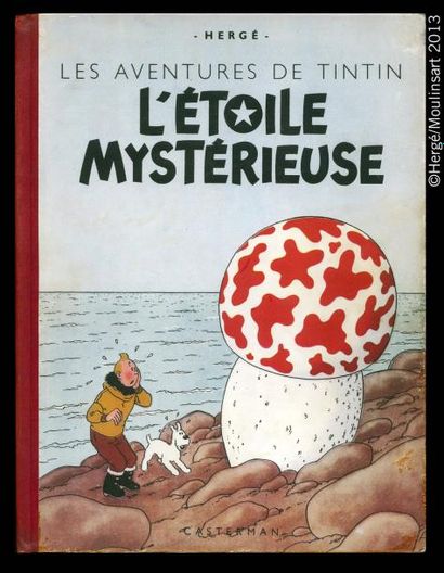 HERGÉ TINTIN 10. L'étoile mystérieuse. A18 Blanc - Edition originale 1942. Dos rouge....