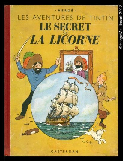 HERGÉ TINTIN 11. Le secret de la Licorne. Edition originale A20 blanc avec numéro...