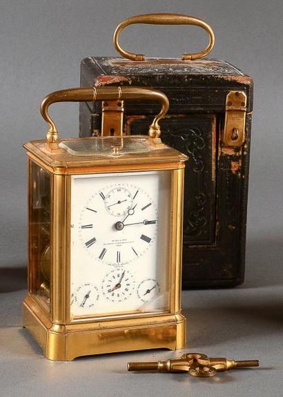 LEROY et FILS Horloger Palais Royal 13-15 Paris Pendulette d'officie. sonnerie des...