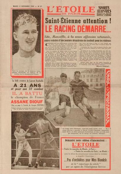 null Lot de 15 numéros du journal L?étoile de Paris, sports illustrés. Actualités...