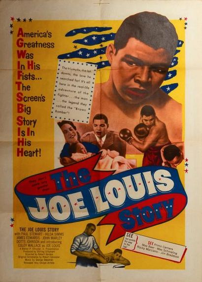 null Affiche. «The Joe Louis Story». La vie du fantastique boxeur. Dimension 70 x...