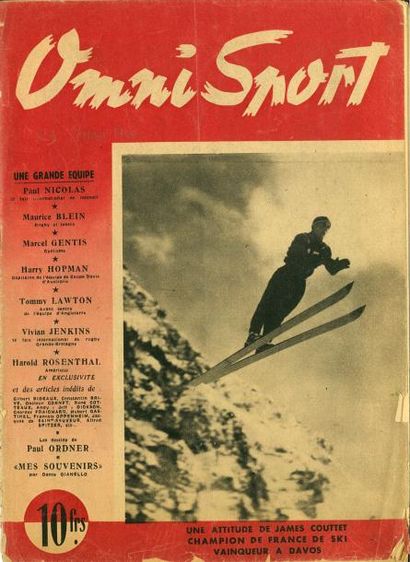 null Lot de 85 numéros de la revue «Omnisports» entre 1946 et 1947. Toute l?actualité...