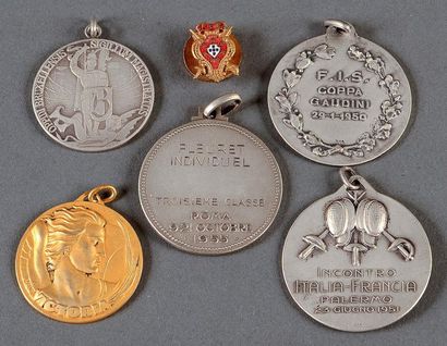 null Médaille pour la 3ème place de Jacques Lataste aux Championnats du Monde 1955...
