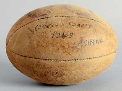 null Ballon ayant été utilisé lors de la finale du Championnat de France 1949 entre...