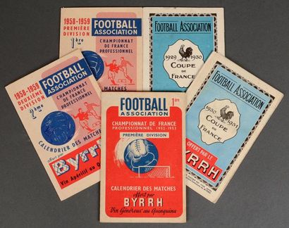 null Ensemble de 5 dépliants de la marque Byrrh. Calendriers 1952et 1958, jeux concours...