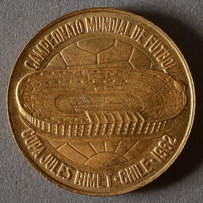 null Médaille commémorative de la Coupe du Monde 1962au Chili. Diamètre 37mm