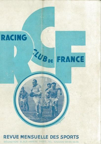 null Lot de 49 revues du Racing Club de France entre 1929 et 1935. Toute l?actualité...