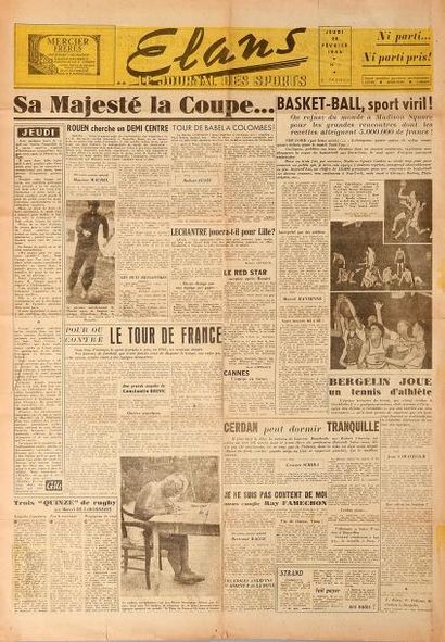 null Élans le journal des sports. Rare numéro 1du 28 février 1946. Très bon état