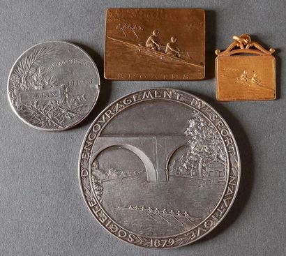 null Médaille de Champion de France et de Paris en huit avec barreur en 1934 (argent...