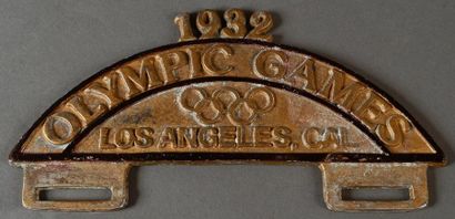 1932. Los Angeles Plaque officiel en fonte