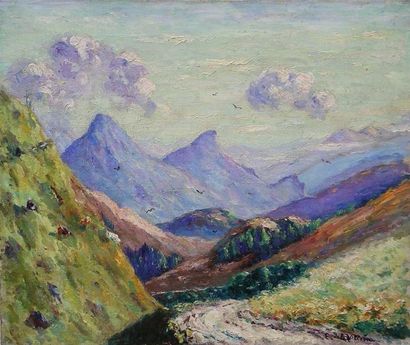 Emmanuel de la VILLÉON (1858-1944) Vercors, vue de la Salette 1933 Huile sur toile...