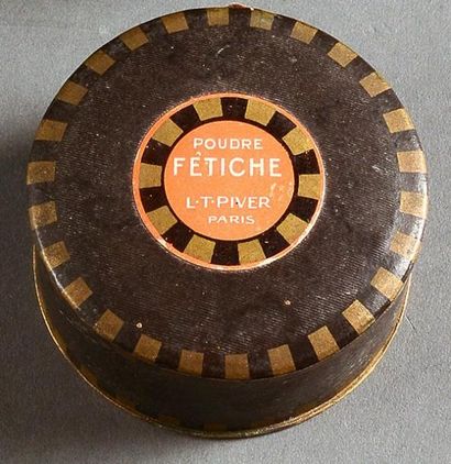 L.T.PIVER «Fétiche» - (années 1920) Rare boite de poudre cylindrique forme tambour...