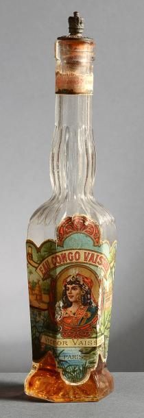 Victor Vaissier «Eau Congo Vaissier» - (années 1920) Important flacon en verre incolore...