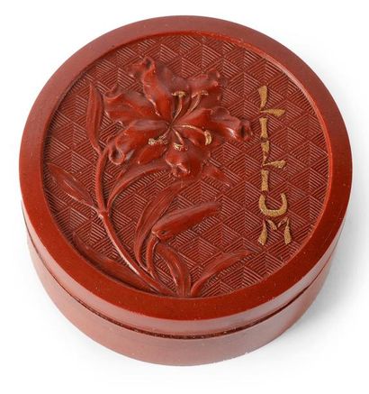 Bourjois «Lilium» - (années 1920) Elégante boite de poudre de style japonisant, de...