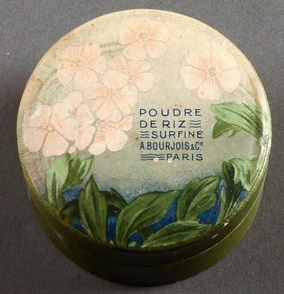 Bourjois «Poudre de Riz Surfine» - (années 1920) Boite de poudre cylindrique forme...