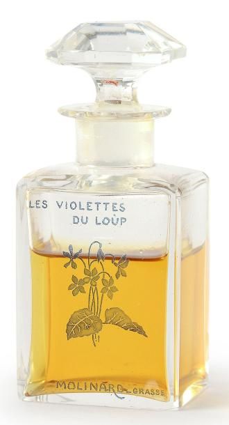 Molinard jeune «Les Violettes du Loup» - (années 1920) Flacon carafon en cristal...