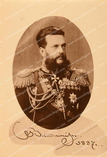 null Wladimir Alexandrovitch, grand-duc de Russie (1847-1909). Portrait photographique...