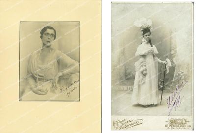 null Helene Wladimirovna, grande-duchesse de Russie (1882-1957). Lot de deux portraits...