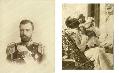 null Alexandre Mikhailovitch, grand-duc de Russie (1866-1933). Ensemble de deux portraits...