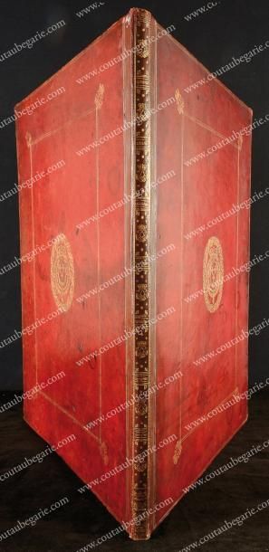 null Louis XIV, roi de France. Reliure en maroquin rouge, format in-folio, frappée...