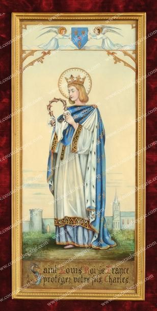 null Isabelle d'Orleans, duchesse de Guise (1878-1961), attribue a Portrait de Saint-Louis,...