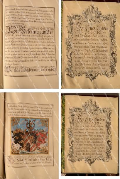 null Joseph Ier Adam, prince de Schwarzenberg (1722- 1782). Diplôme de lettres de...