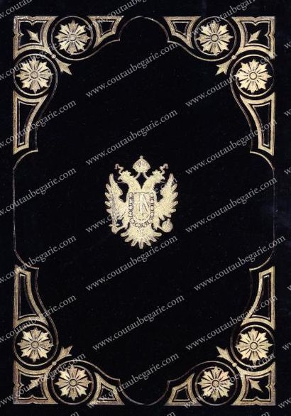 null Ferdinand Ier, empereur d'Autriche (1793-1875). Grande reliure en velours noir...