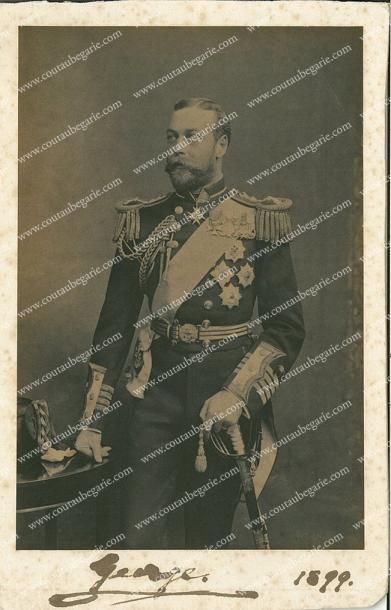 null George V, roi de Grande-Bretagne. Portrait photographique de Werner & Son, à...