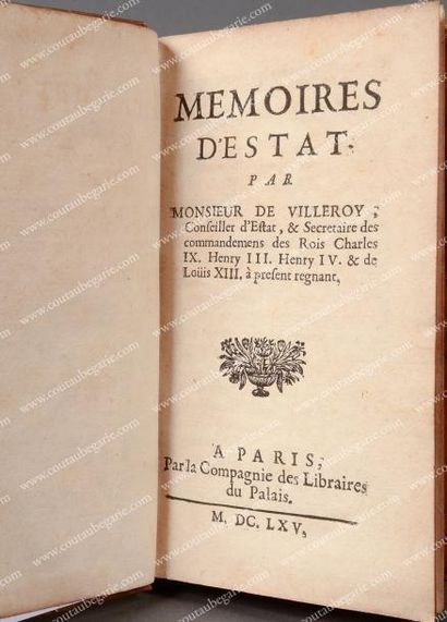 null Jacques Ier de Monaco. Mémoires d'Estat, par Monsieur de Villeroy, Paris, Compagnie...