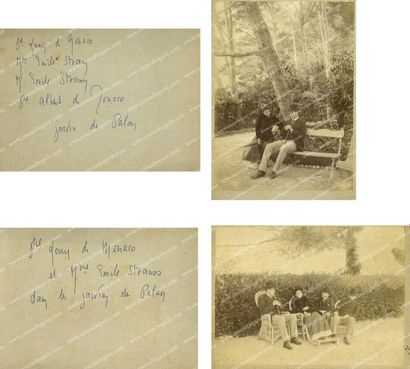 null Albert, prince de Monaco (1848-1922). Ensemble de deux photographies de groupe...