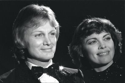 1977 Claude François, N°1 avec Mireille Mathieu sur la plateau de Maritie et Gilbert...