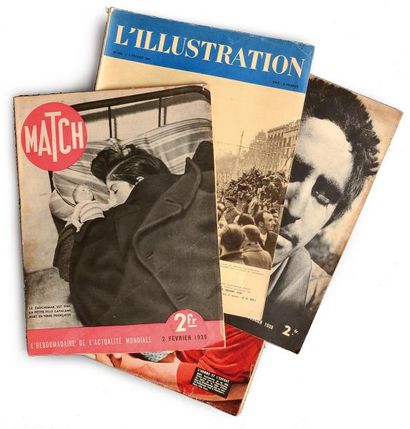 1939 1er Février 1939. Ensemble de journaux et magazines français diffusés dans les...