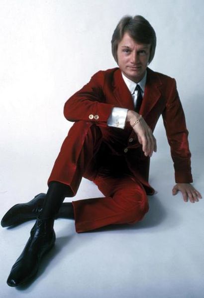 1968 Veste de costume de scène télévision Veste de costume velours rouge de Gênes,...