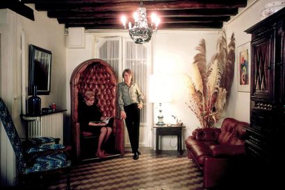 1969 Le «porter's chair» de Claude François. Important porter's vhair en acajou,...