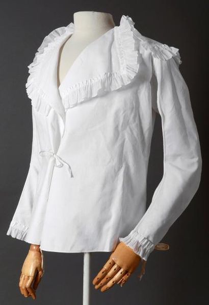 null Très rare chemise de dame de qualité, seconde moitié du XVIIIe siècle, en sergé...