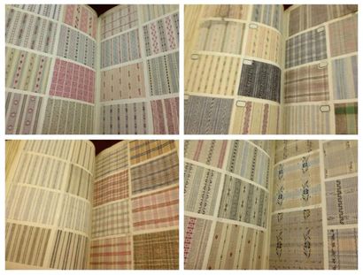 null Album d'échantillons de façonnés coton pour la mode 1907, quadrillés et rayures...