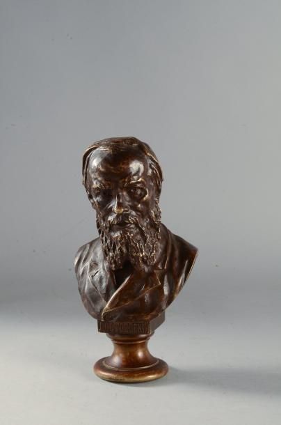 BACH Robert Robertovitch (1859-1933) Buste de Féodor Dostoïevski (1821-1891)/ Bronze...