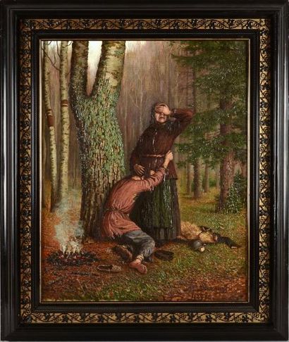 KELER-VILIANDI Ivan Petrovitch (1826-1899) Jeune évadé retrouvant sa mère en forêt....
