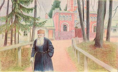 ROSINSKY V Les derniers jours de Léon Tolstoï, éd. Levenson, Moscou, 1911, chemise...