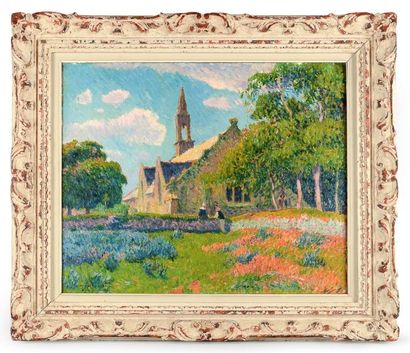 Henry MORET (1856 - 1913) La chapelle de Trémalo près Pont-Aven, 1896 Huile sur toile,...