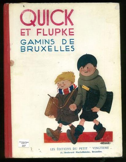 HERGÉ QUICK ET FLUPKE B 01. GAMINS DE BRUXELLES. Edition originale Petit XXE, P2...